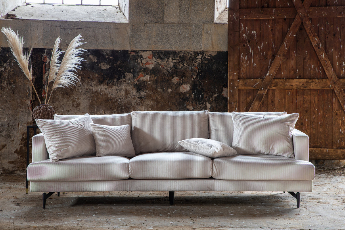 Sofa 3-seter Sofia (lys beige)
