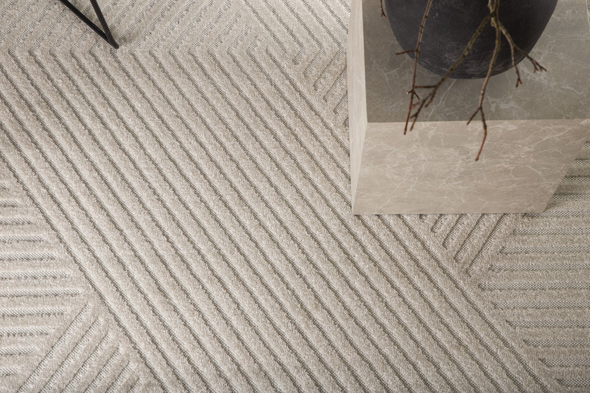 Aron rektangulære teppe 230 x 160 hvite