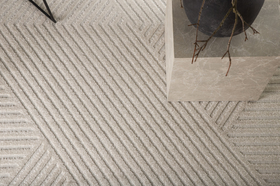 Aron rektangulære teppe 230 x 160 hvite