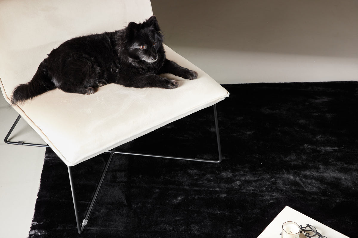 Rektangulært teppe Nina 230 x 160 (svart)