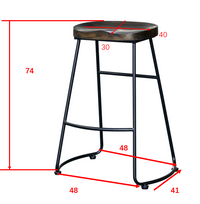 Barstol Ozark 2-pakk – svart