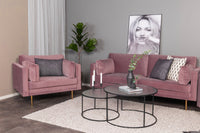 Sofa 3 seter Boom (rosa farge)