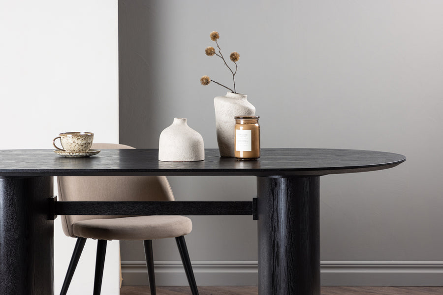Spisebord Isolde 75 × 180 × 90 – svart