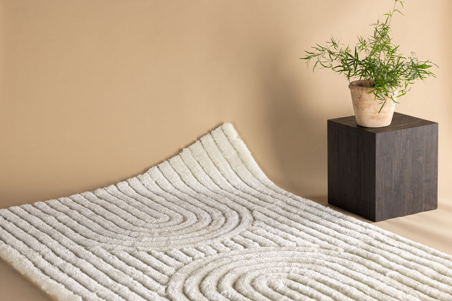 Rektangulært teppe «Niklas» 230 x 160 (hvit)