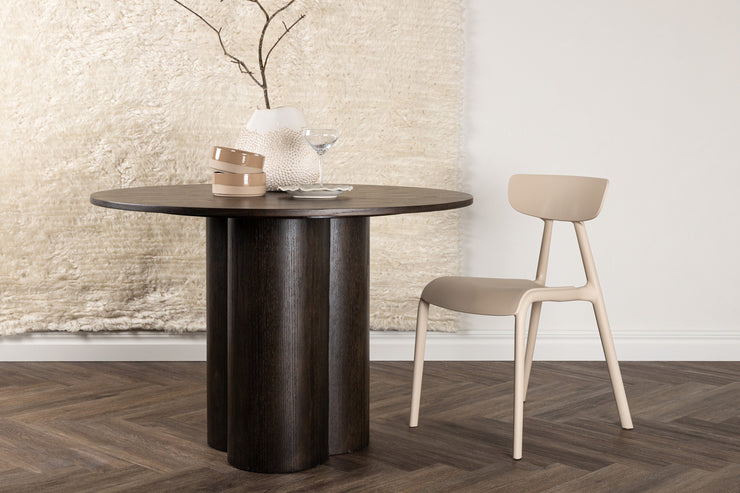 Spisebord Olivia ⌀110 (Mocca farge)