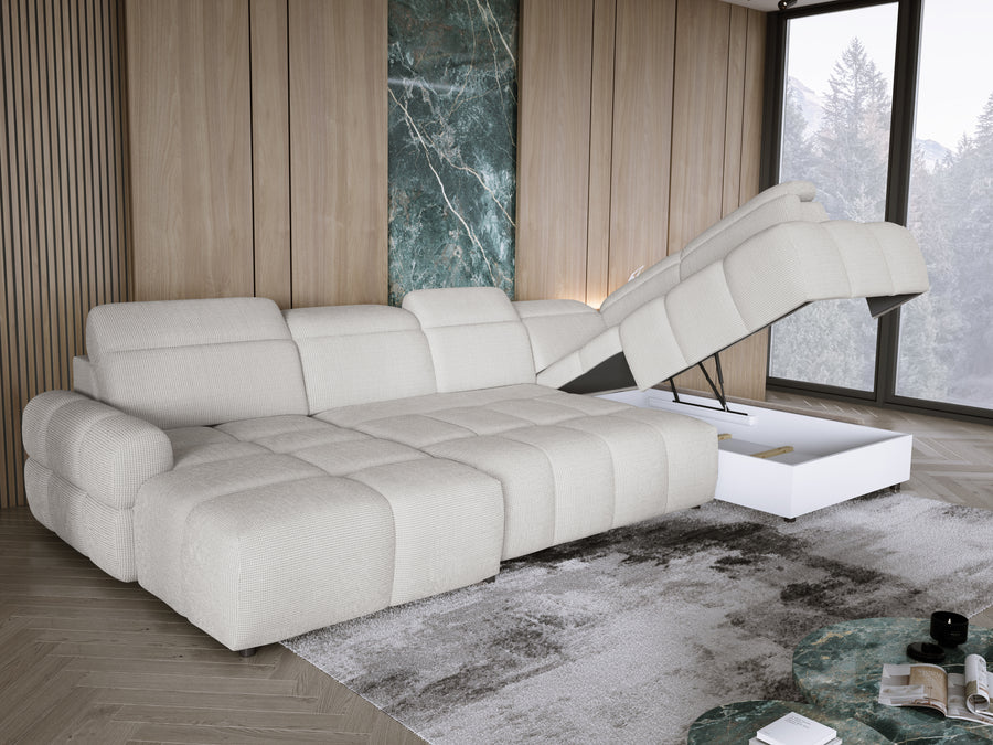 Hjørnesofa Mateo XL med elektrisk seteforlengelse