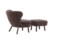 Lenestol Ryxo Lounge (brun) med puff