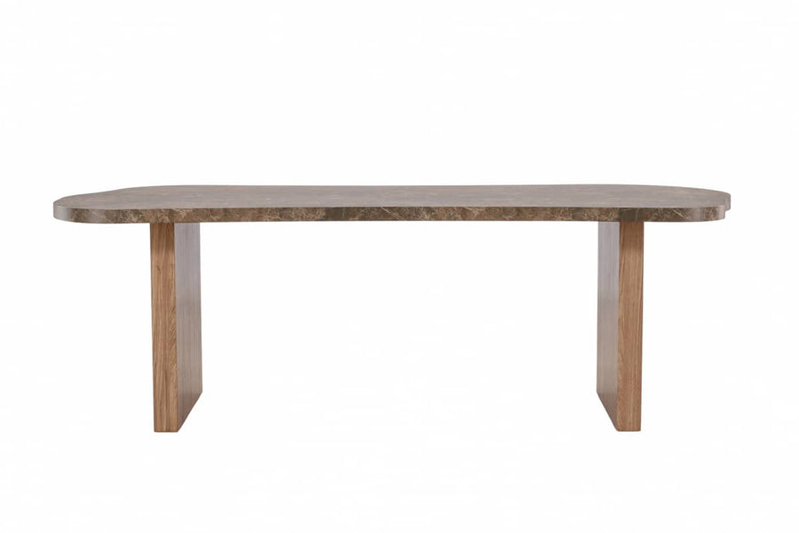 Eleonora ovalt spisebord 100 × 230 cm – brun