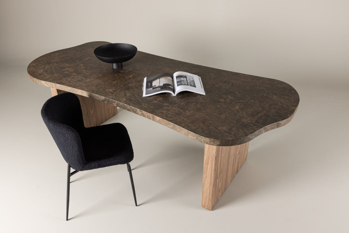 ELEONORA Oval Dining Table 100 X 230 Brown