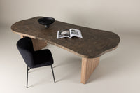 ELEONORA Oval Dining Table 100 X 230 Brown