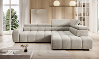 Hjørnesofa Bull L (297×205 cm) med elektrisk skyvedel