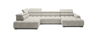 Hjørnesofa Bull XL (393×205 cm) med elektrisk skyvedel