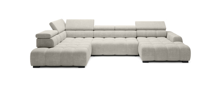 Hjørnesofa Bull XL (393×205 cm) med elektrisk skyvedel