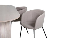 Spisesett Fløyel stoler & Bianca spisebord 90×200 cm