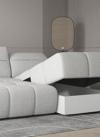 Mateo S hjørnesofa (273x183cm) med elektrisk seteforlengelse og oppbevaring