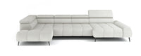 U-sofa Mavel XL (367×208 cm) med elektrisk skyvedel