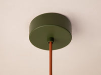 Taklampe Ori Ø30 cm – terrakotta / grønn