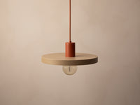 Taklampe Ori Ø30 cm – sand / terrakotta