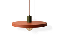 Taklampe Ori Ø40 cm – terrakotta / grønn