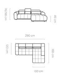 Panama Mini hjørnesofa – Smart komfort med elektrisk regulering
