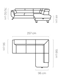 Hjørnesofa RAVEN L – eleganse og funksjonalitet i ett