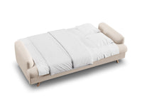Sofa med sengefunksjon og boks Naomi – stoff / ...