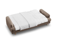 Sofa med sengefunksjon og boks Naomi – stoff / ...