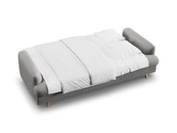 Sofa med sengefunksjon og boks Naomi – stoff / ...