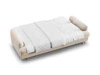 Sofa med sengefunksjon og boks Naomi – stoff / ...