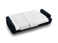 Sofa med sengefunksjon og boks Naomi – stoff / ...