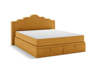 Boxspring-sengesett Dream: sengegavl + boxspring/madrass + madrasstopper