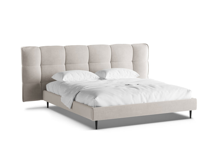 Sengeramme Eric med sengegavl og oppbevaring – 230 × 220 cm