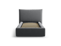 Sengeramme Kaelle med sengegavl og oppbevaring – 130 × 223 cm
