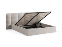 Sengeramme Eric med sengegavl og oppbevaring – 230 × 225 cm