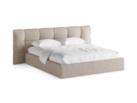 Sengeramme Eric med sengegavl og oppbevaring – 230 × 225 cm