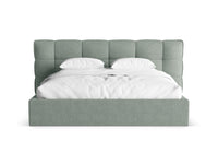 Sengeramme Eric med sengegavl og oppbevaring – 230 × 225 cm