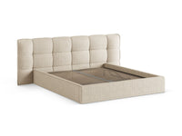Sengeramme Eric med sengegavl og oppbevaring – 230 × 225 cm