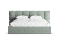 Sengeramme Eric med sengegavl og oppbevaring – 230 × 225 cm