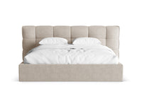 Sengeramme Eric med sengegavl og oppbevaring – 230 × 225 cm