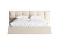 Sengeramme Eric med sengegavl og oppbevaring – 230 × 225 cm