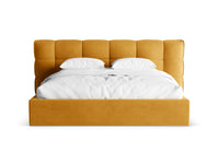 Sengeramme Eric med sengegavl og oppbevaring – 230 × 225 cm