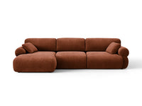 Hjørnesofa venstre Ophelia – fløyel / 297 × 164 cm