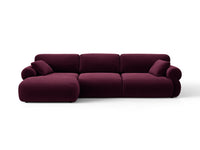 Hjørnesofa venstre Ophelia – fløyel / 297 × 164 cm