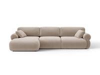 Hjørnesofa venstre Ophelia – fløyel / 297 × 164 cm