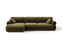 Hjørnesofa venstre Ophelia – fløyel / 297 × 164 cm