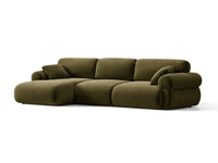 Hjørnesofa venstre Ophelia – fløyel / 297 × 164 cm