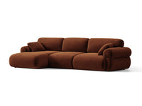 Hjørnesofa venstre Ophelia – fløyel / 297 × 164 cm