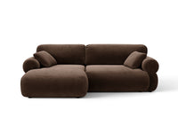 Hjørnesofa Ophelia – fløyel venstre / 236 × 164 cm