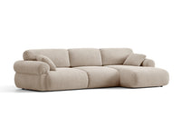 Hjørnesofa venstre Ophelia – fløyel / 297 × 164 cm