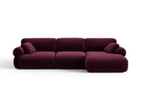 Hjørnesofa venstre Ophelia – fløyel / 297 × 164 cm